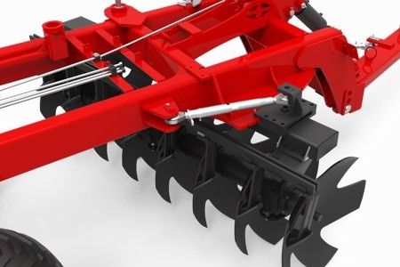 Land clearer soil preparation tillage simple adjustment of disc gang angles