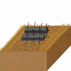 Sous soleuse double rouleau pics croquis agricole