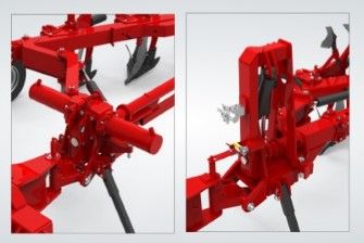 semi mounted plough soil preparation tool smooth turning