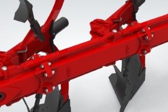 reversible semi mounted plough soil preparation tool adding  a body